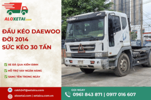 Đánh giá xe đầu kéo Daewoo lướt 2 cầu đời 2014. Khám phá lốc máy DE12TIS lỳ đòn, sức kéo 38.7 tấn cày ải Bắc Nam và cảng biển Bình Dương chuẩn thợ già.