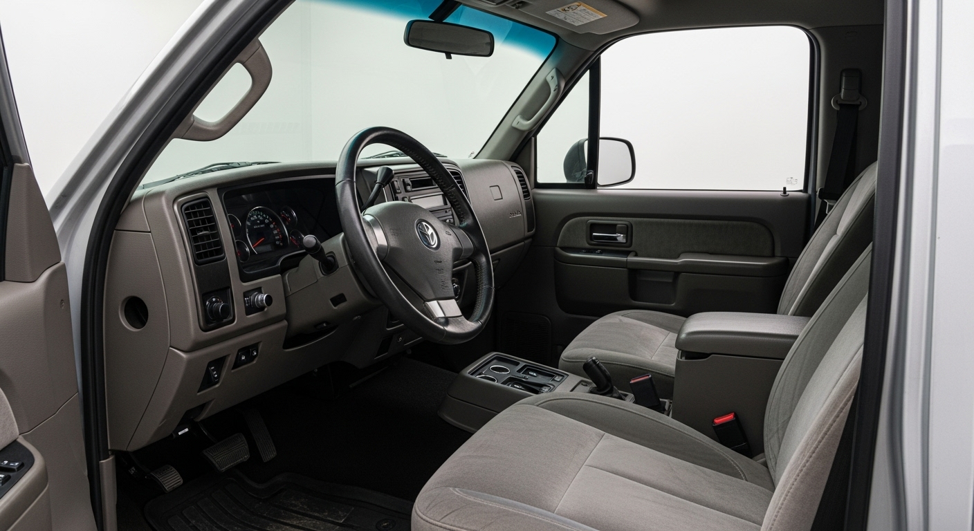 Nội thất oto bán tải cũ sạch sẽ